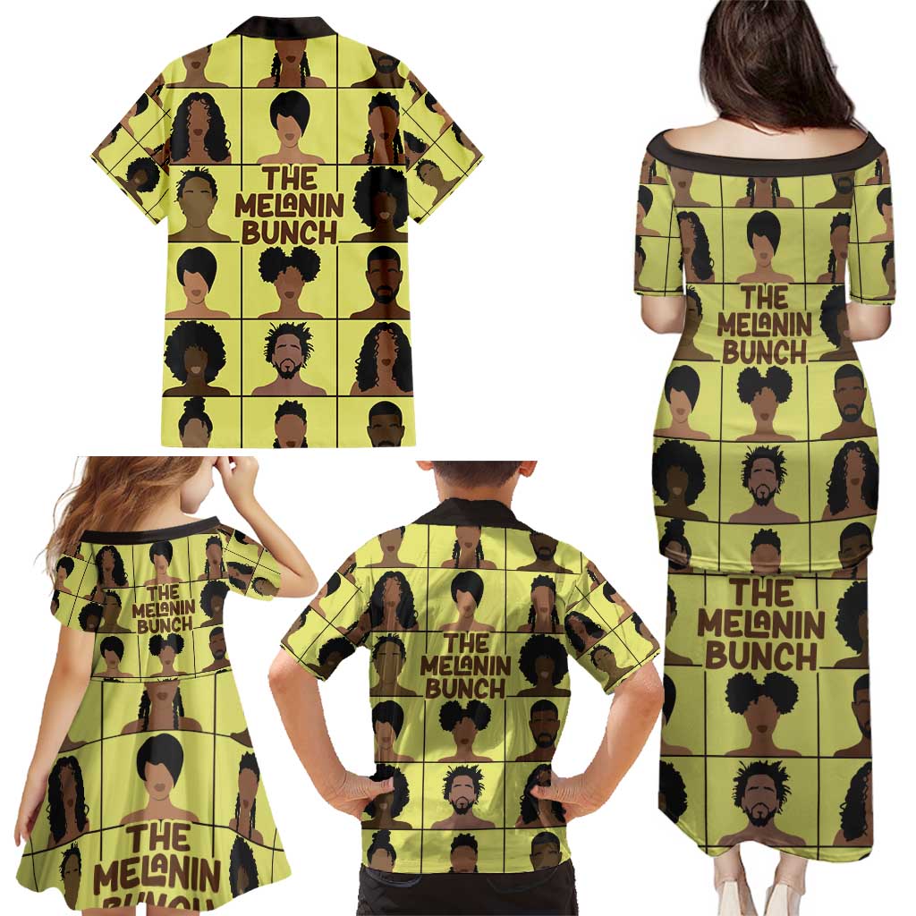 The Melanin Bunch Family Matching Puletasi and Hawaiian Shirt Africa Black People