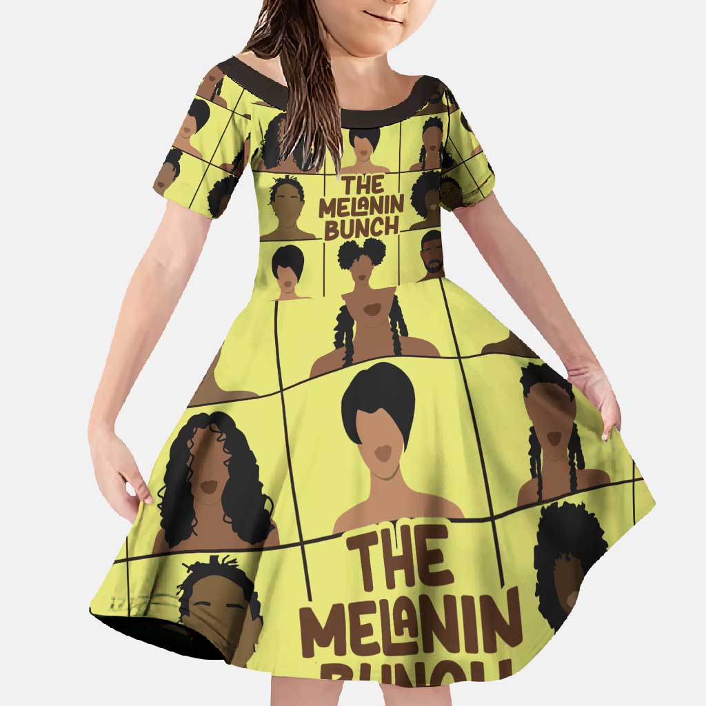 The Melanin Bunch Family Matching Short Sleeve Bodycon Dress and Hawaiian Shirt Africa Black People