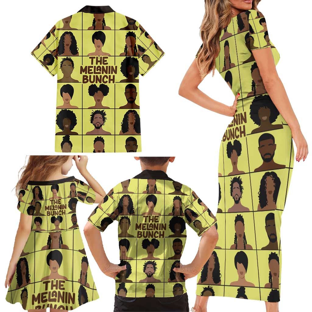 The Melanin Bunch Family Matching Short Sleeve Bodycon Dress and Hawaiian Shirt Africa Black People
