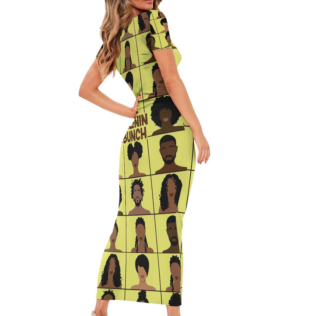 The Melanin Bunch Family Matching Short Sleeve Bodycon Dress and Hawaiian Shirt Africa Black People
