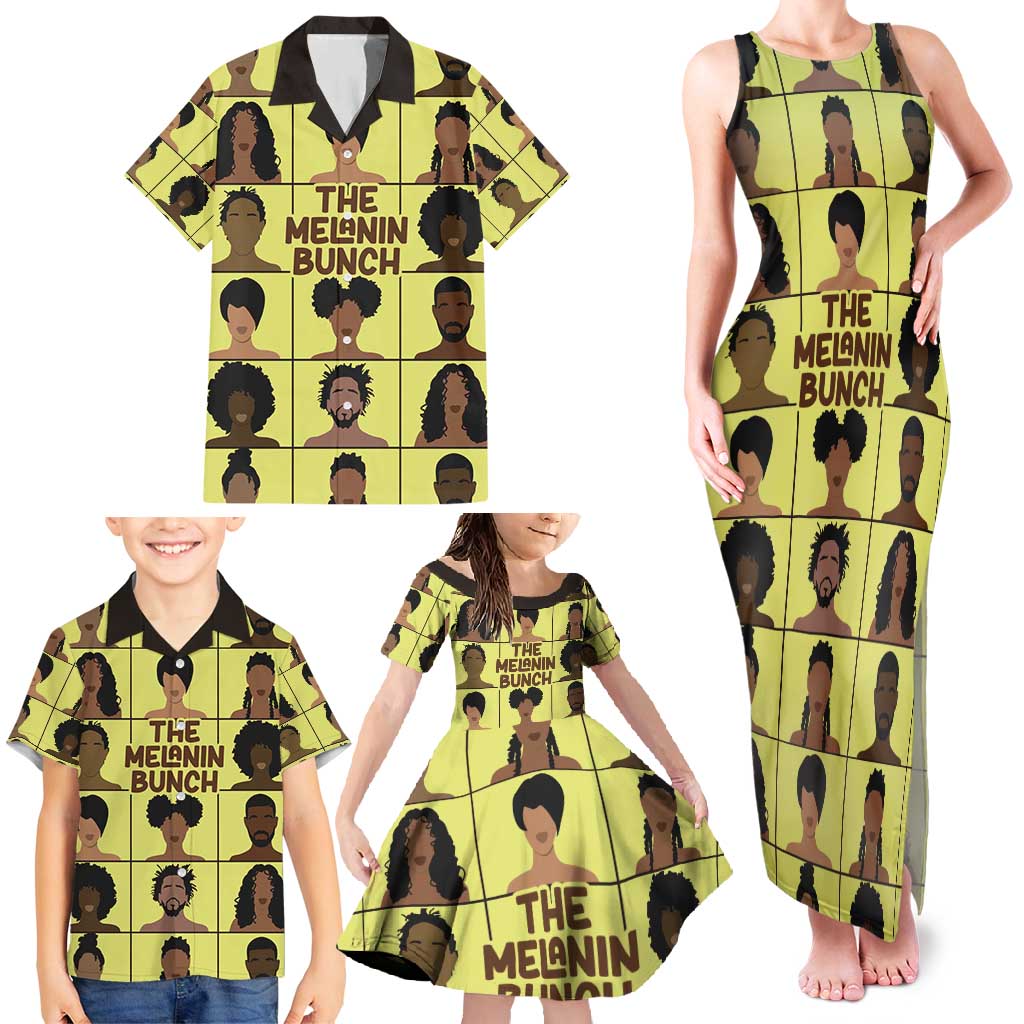 The Melanin Bunch Family Matching Tank Maxi Dress and Hawaiian Shirt Africa Black People
