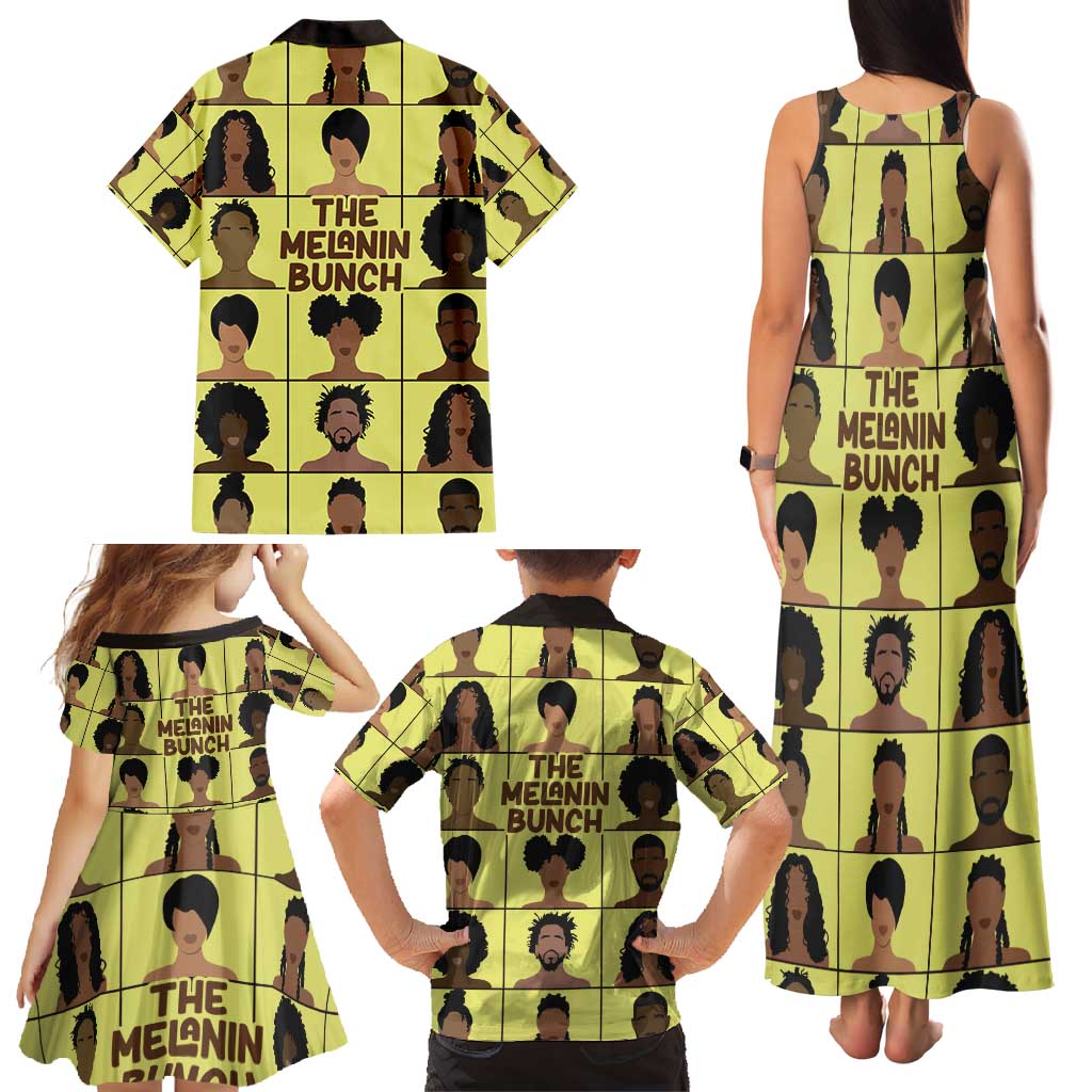 The Melanin Bunch Family Matching Tank Maxi Dress and Hawaiian Shirt Africa Black People