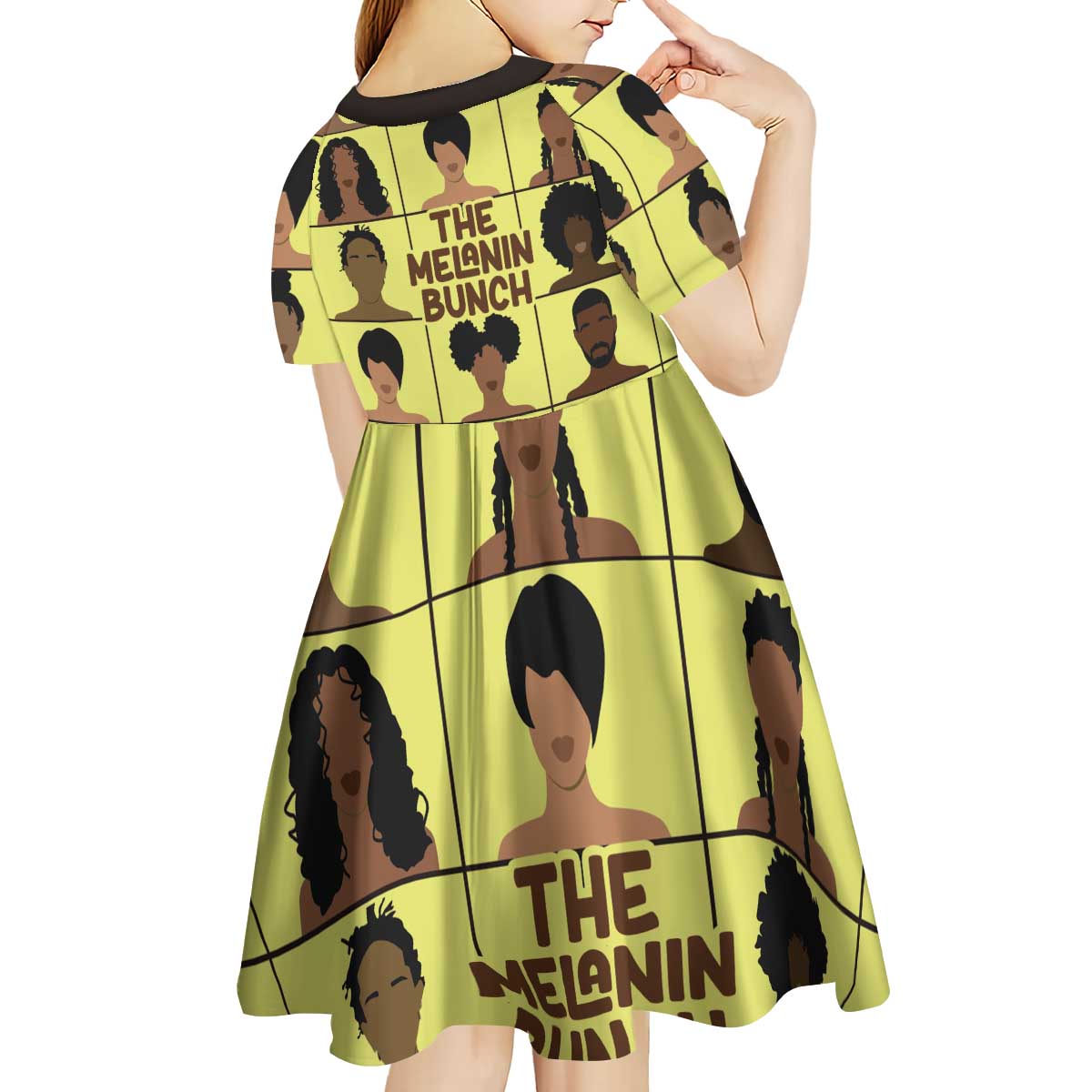 The Melanin Bunch Kid Short Sleeve Dress Africa Black People