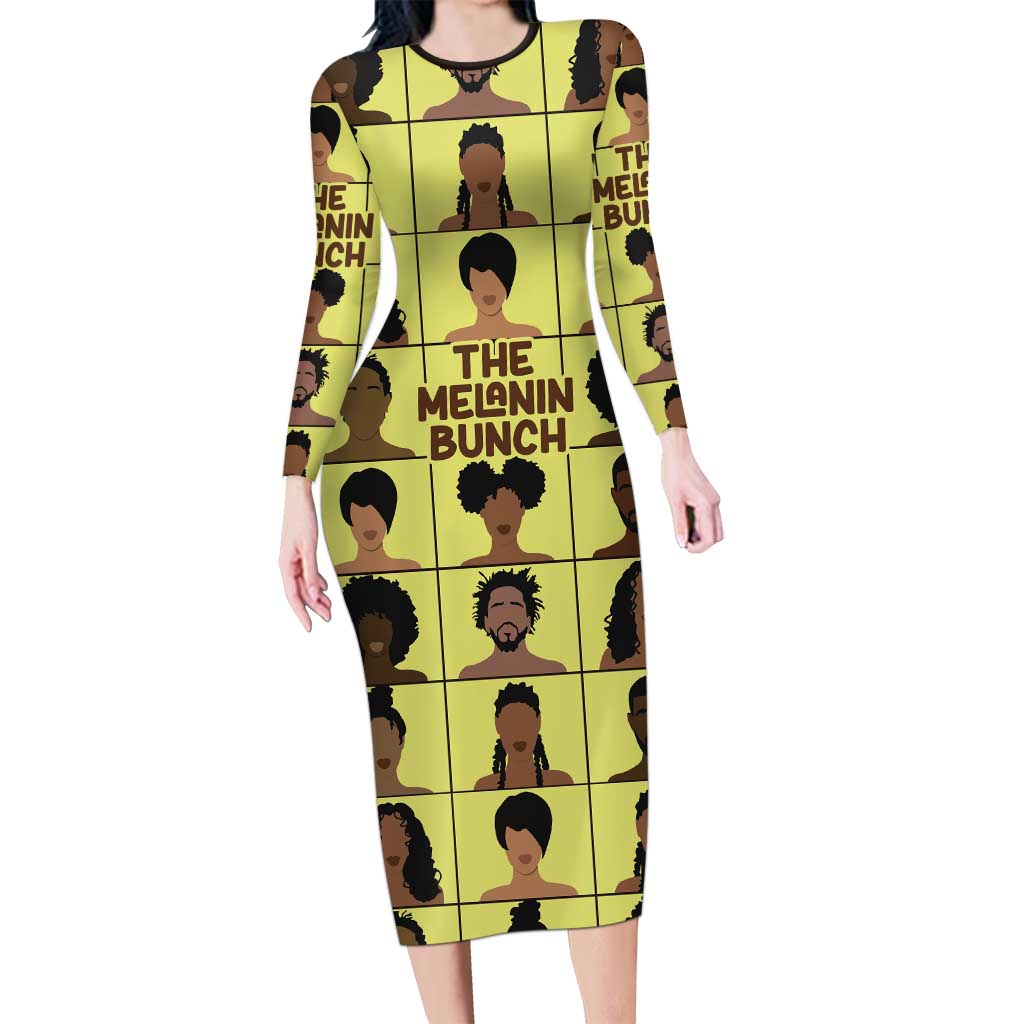 The Melanin Bunch Long Sleeve Bodycon Dress Africa Black People