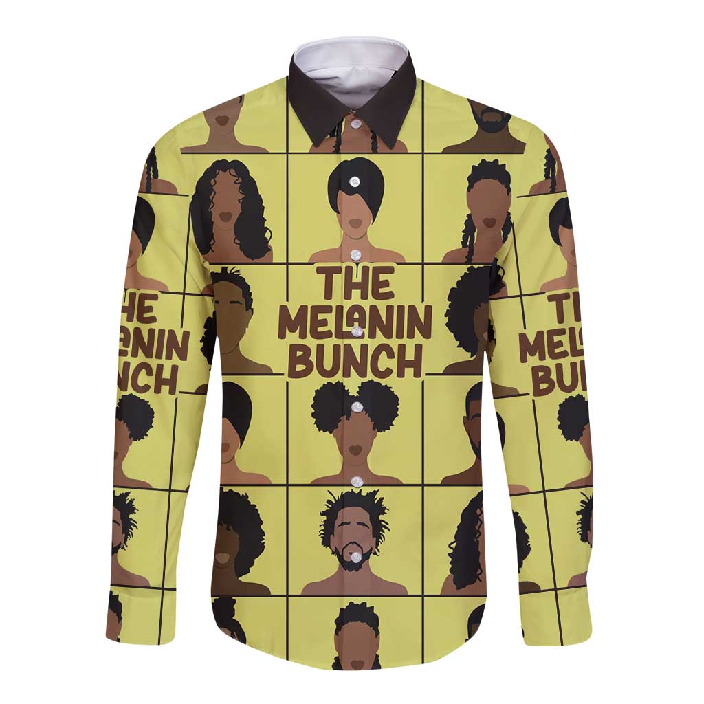 The Melanin Bunch Long Sleeve Button Shirt Africa Black People