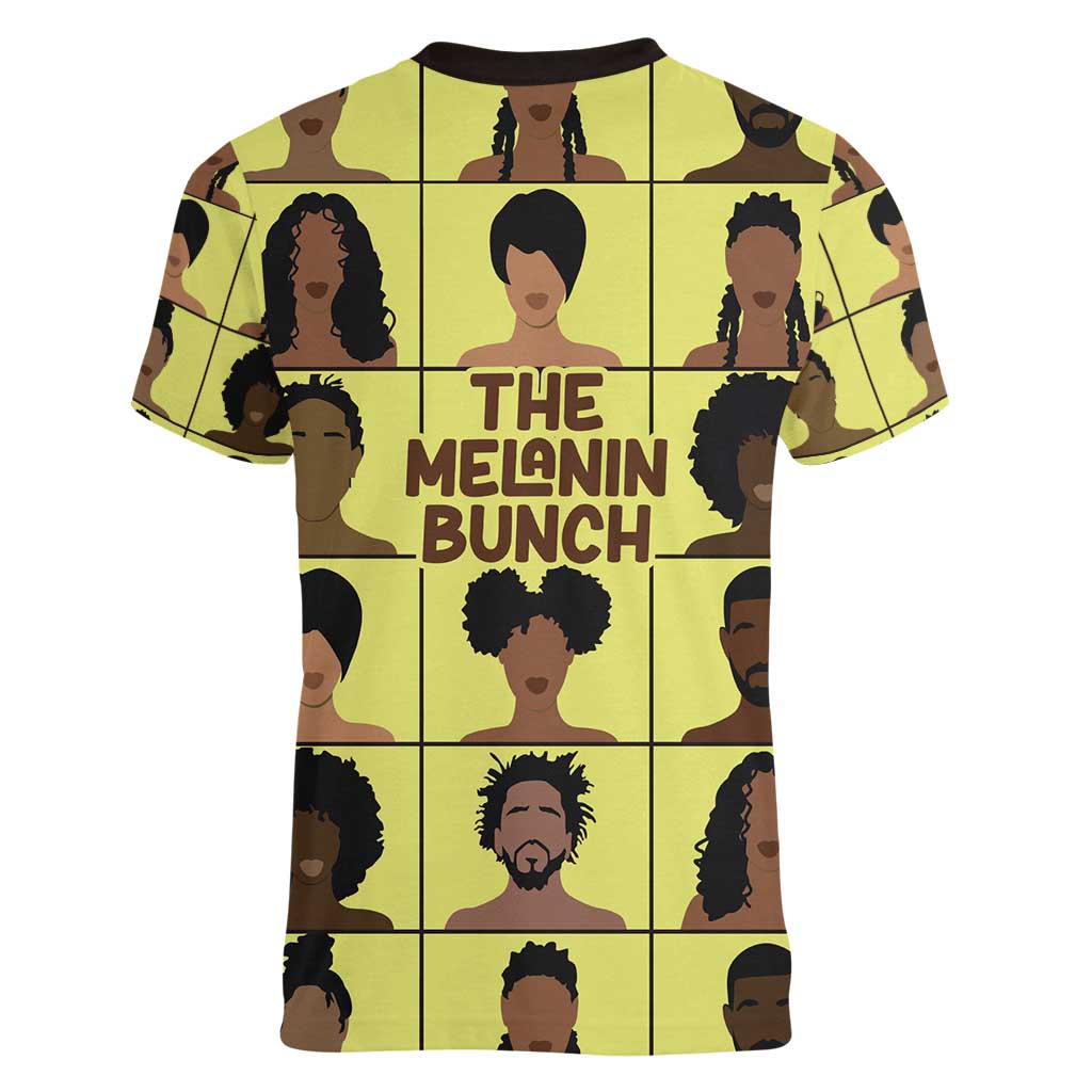 The Melanin Bunch Women V-Neck T-Shirt Africa Black People - Wonder Print Shop