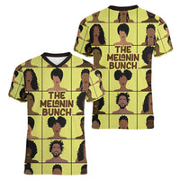 The Melanin Bunch Women V-Neck T-Shirt Africa Black People - Wonder Print Shop