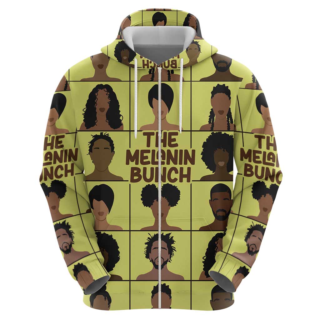 The Melanin Bunch Zip Hoodie Africa Black People - Wonder Print Shop