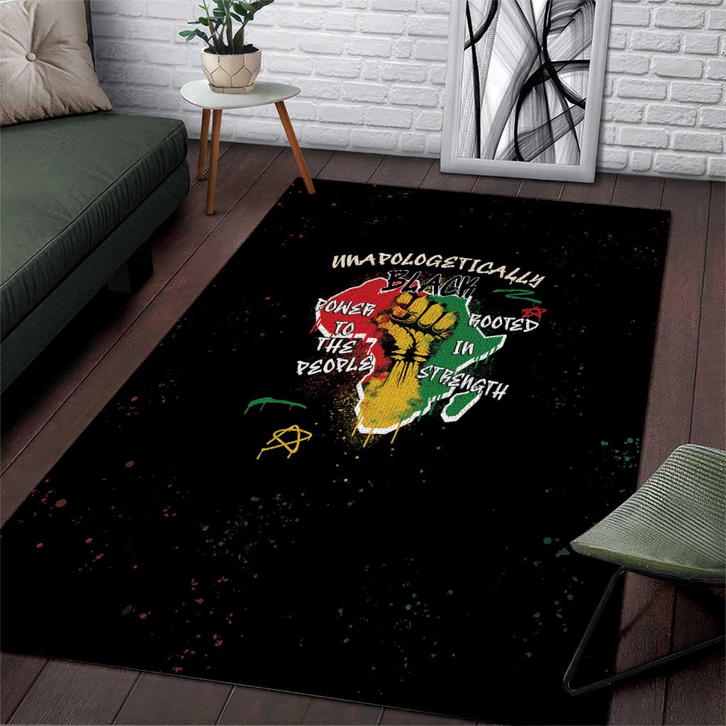 Power in Our Roots Area Rug Unapologetically Black African