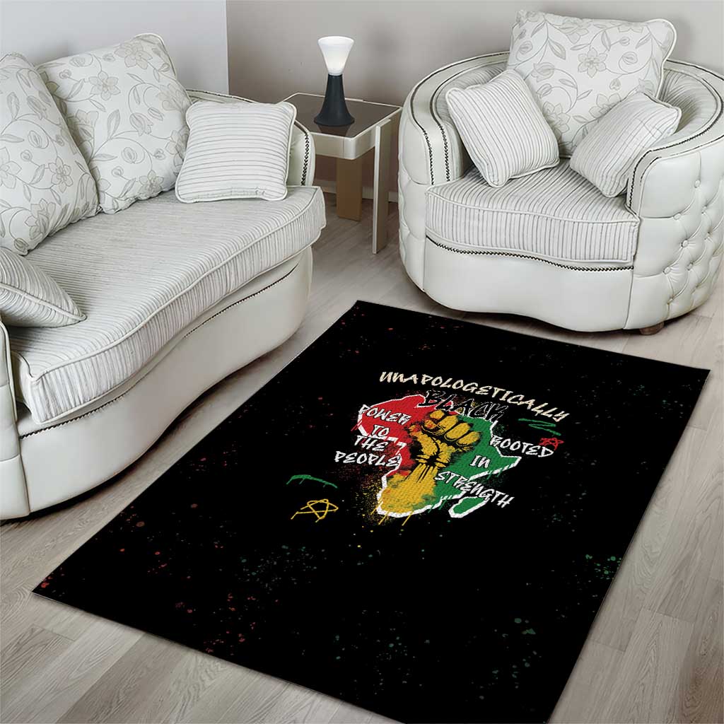 Power in Our Roots Area Rug Unapologetically Black African