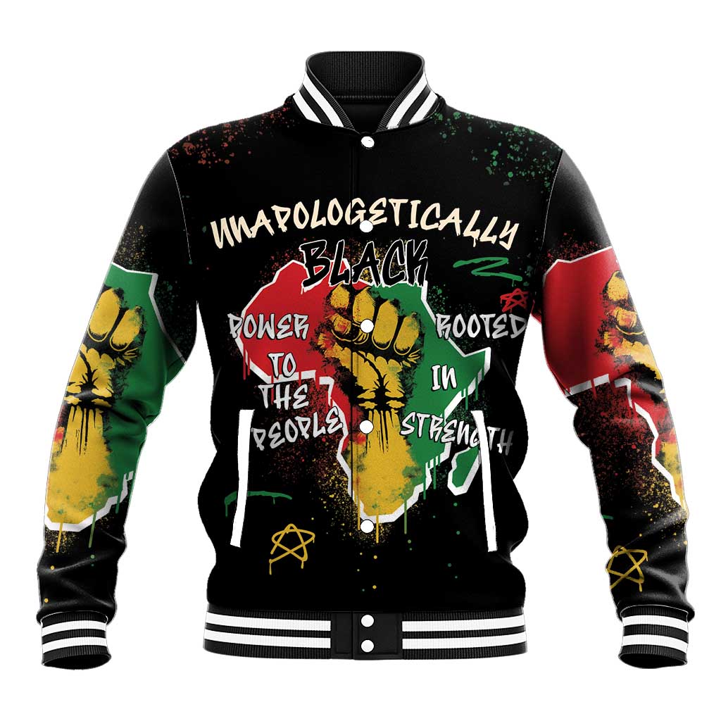 Power in Our Roots Baseball Jacket Unapologetically Black African