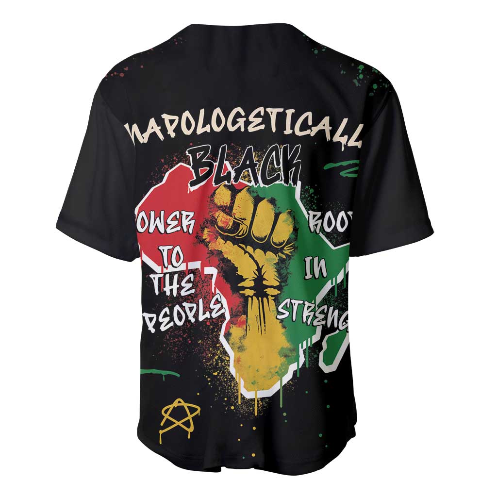 Power in Our Roots Baseball Jersey Unapologetically Black African