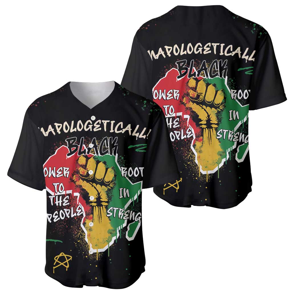 Power in Our Roots Baseball Jersey Unapologetically Black African