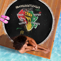 Power in Our Roots Beach Blanket Unapologetically Black African