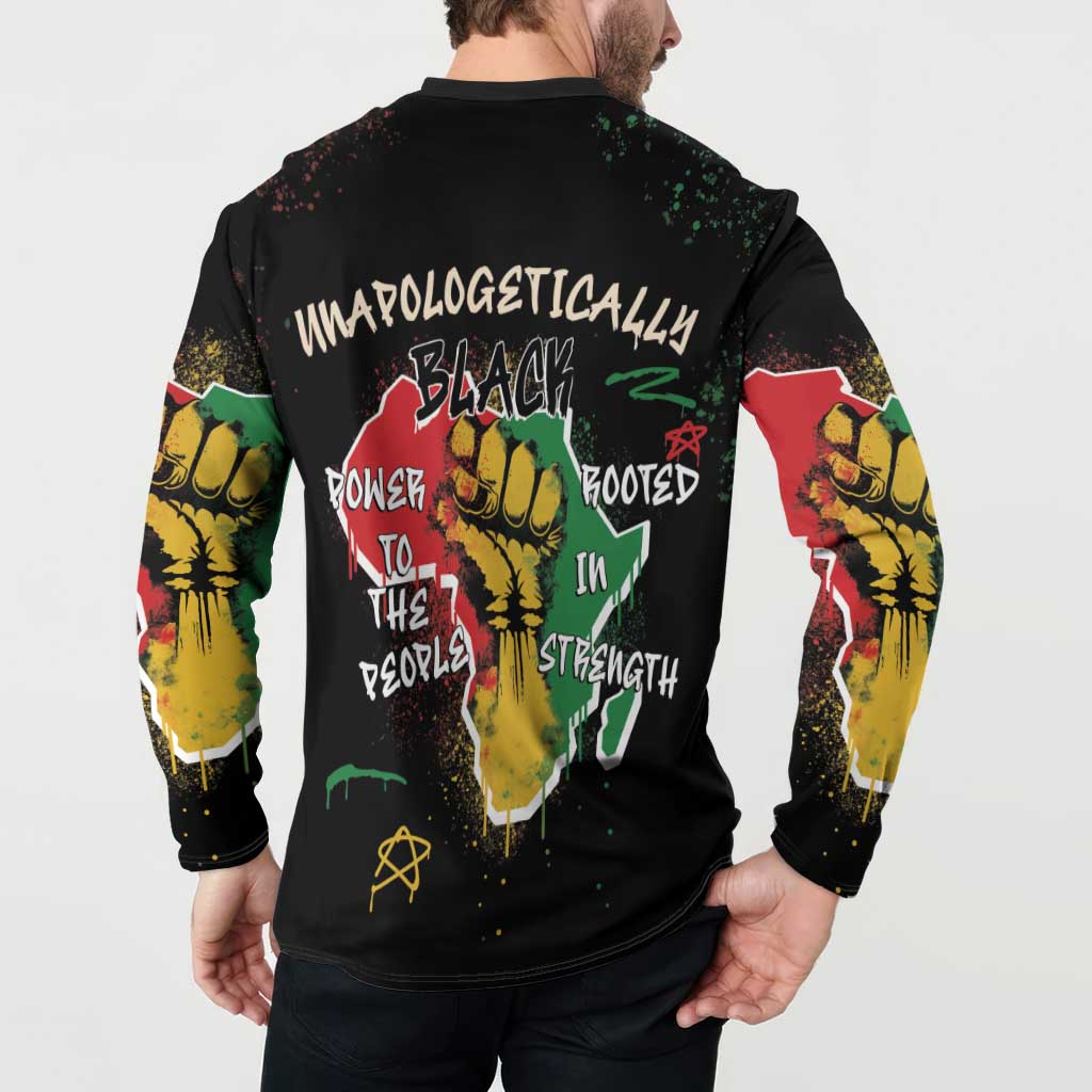 Power in Our Roots Button Sweatshirt Unapologetically Black African