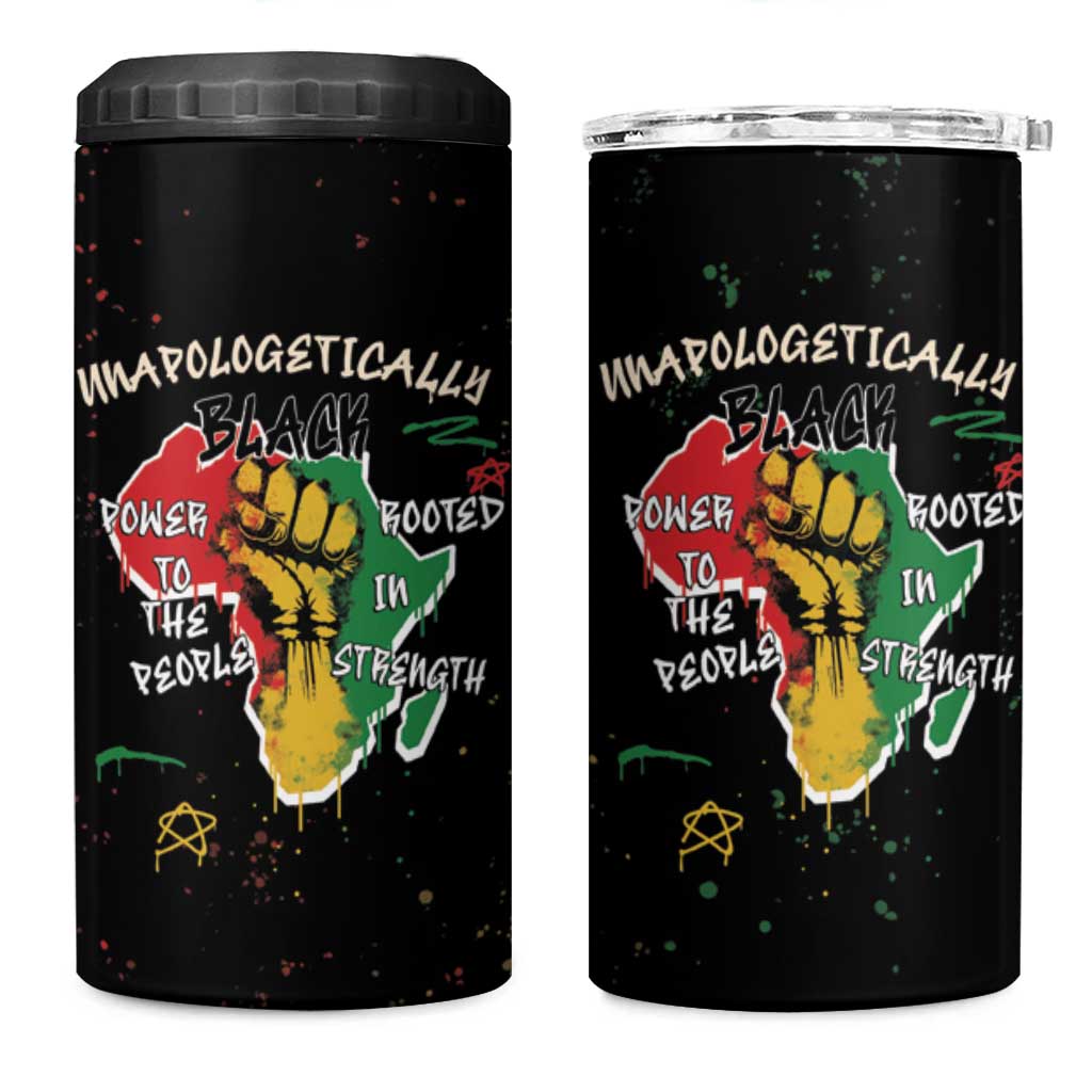 Power in Our Roots 4 in 1 Can Cooler Tumbler Unapologetically Black African