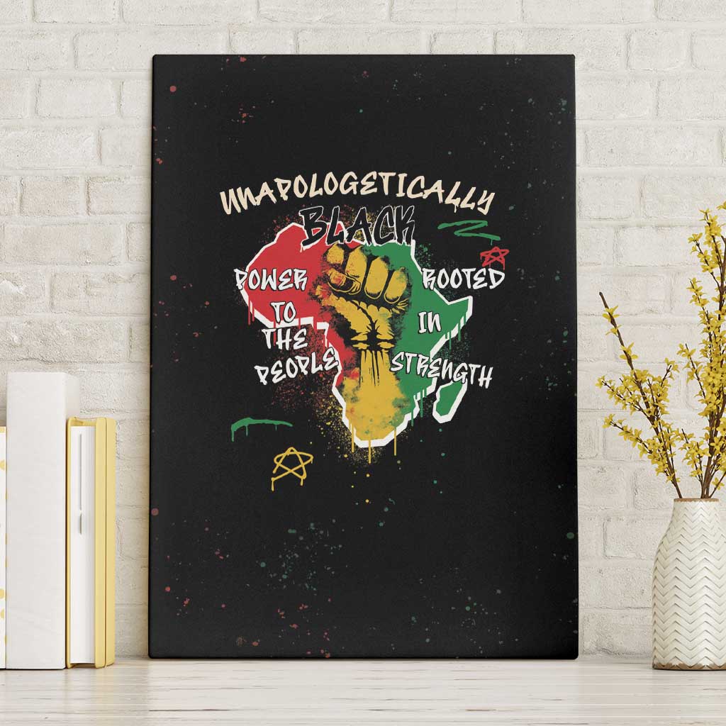 Power in Our Roots Canvas Wall Art Unapologetically Black African