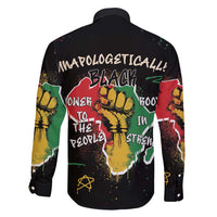 Power in Our Roots Family Matching Long Sleeve Bodycon Dress and Hawaiian Shirt Unapologetically Black African