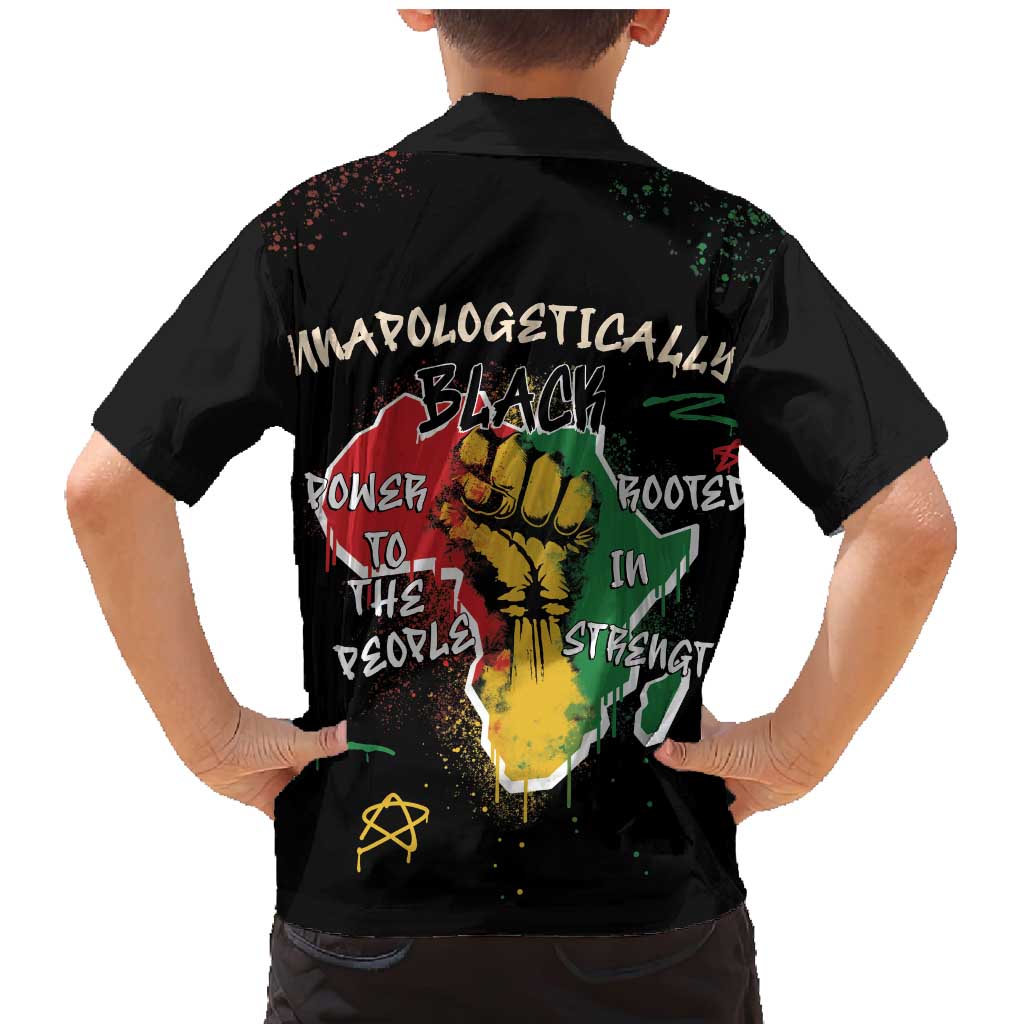 Power in Our Roots Family Matching Mermaid Dress and Hawaiian Shirt Unapologetically Black African