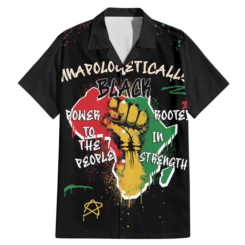 Power in Our Roots Family Matching Mermaid Dress and Hawaiian Shirt Unapologetically Black African