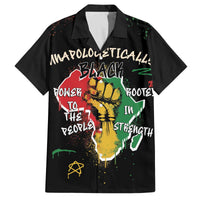 Power in Our Roots Family Matching Off The Shoulder Long Sleeve Dress and Hawaiian Shirt Unapologetically Black African