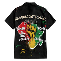 Power in Our Roots Family Matching Off The Shoulder Long Sleeve Dress and Hawaiian Shirt Unapologetically Black African
