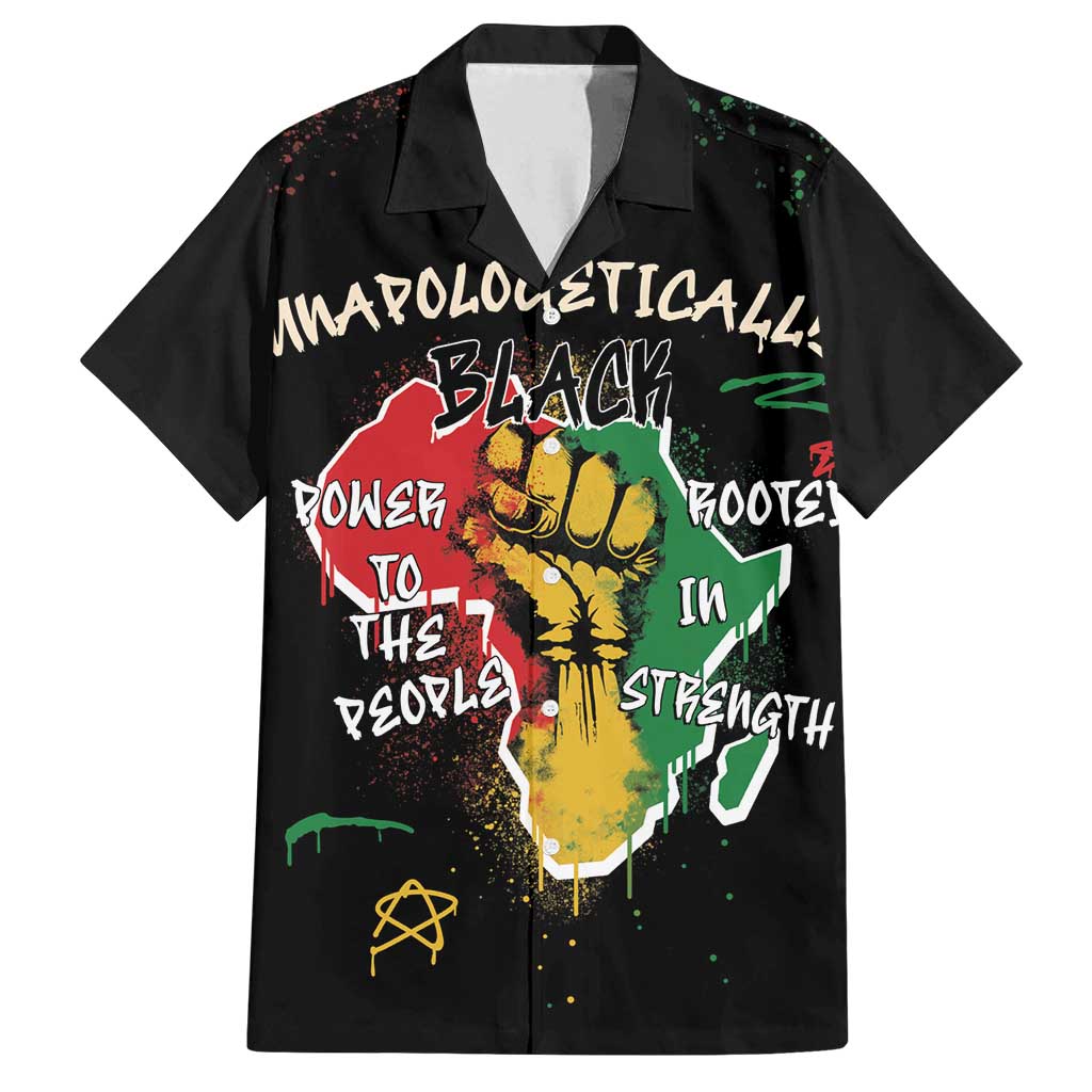 Power in Our Roots Family Matching Puletasi and Hawaiian Shirt Unapologetically Black African
