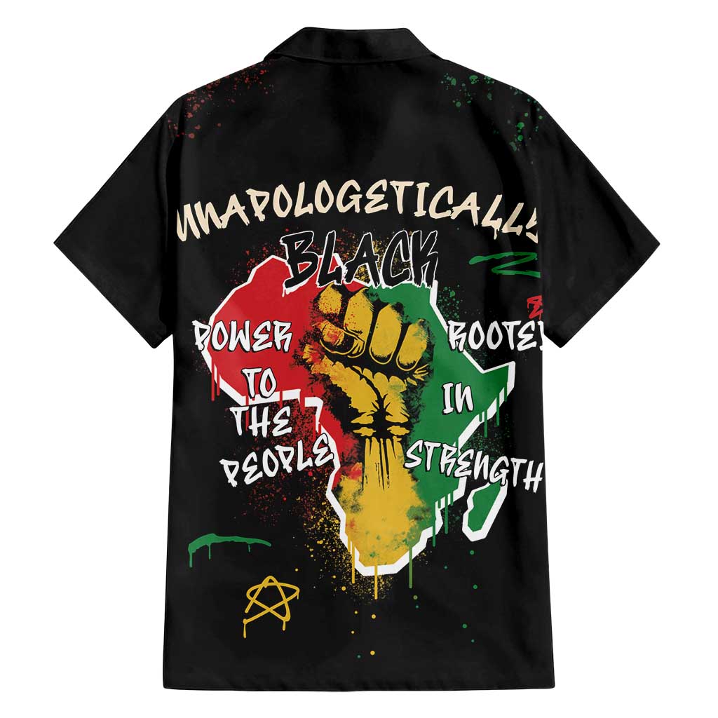 Power in Our Roots Family Matching Puletasi and Hawaiian Shirt Unapologetically Black African