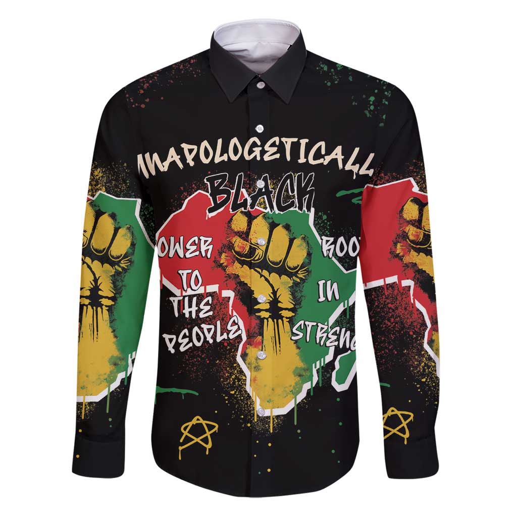 Power in Our Roots Family Matching Puletasi and Hawaiian Shirt Unapologetically Black African