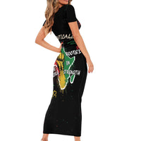 Power in Our Roots Family Matching Short Sleeve Bodycon Dress and Hawaiian Shirt Unapologetically Black African