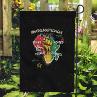 Power in Our Roots Garden Flag Unapologetically Black African