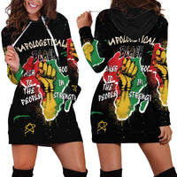 Power in Our Roots Hoodie Dress Unapologetically Black African