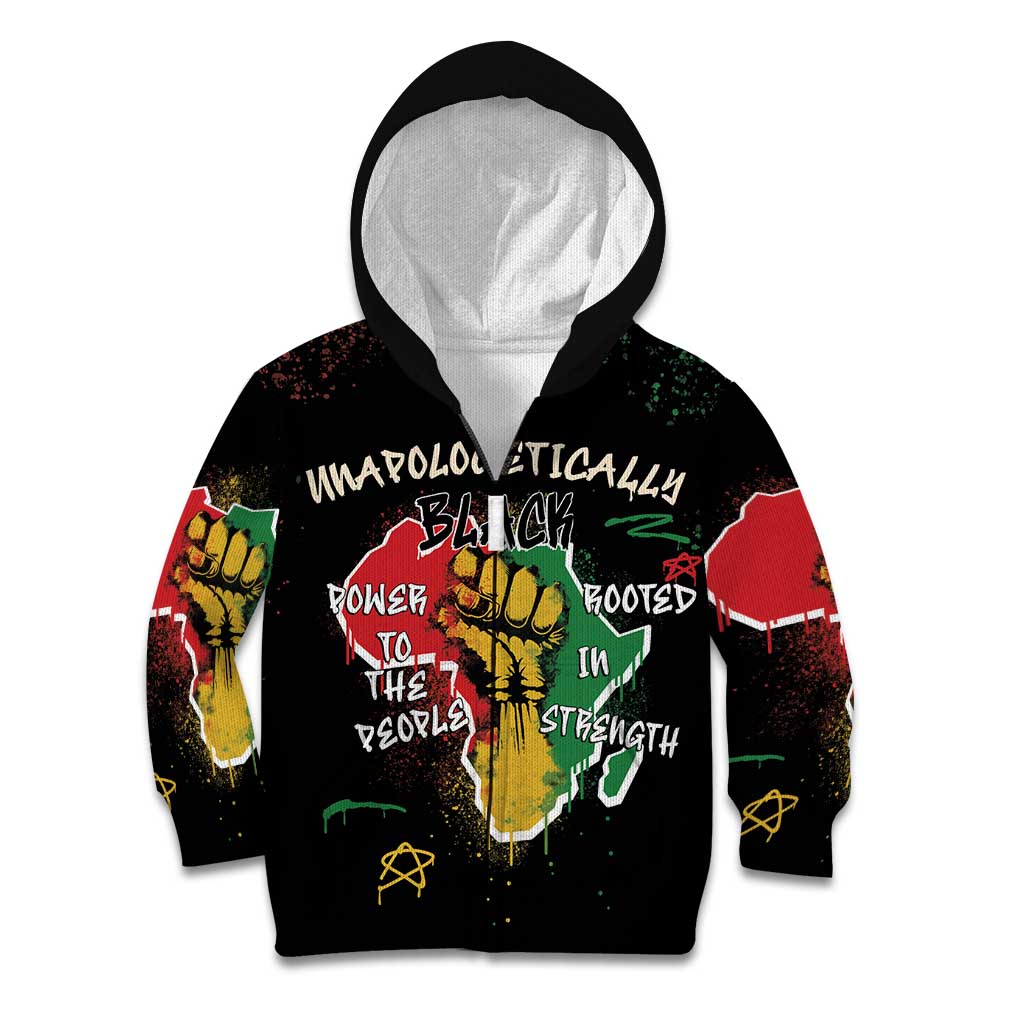 Power in Our Roots Kid Hoodie Unapologetically Black African