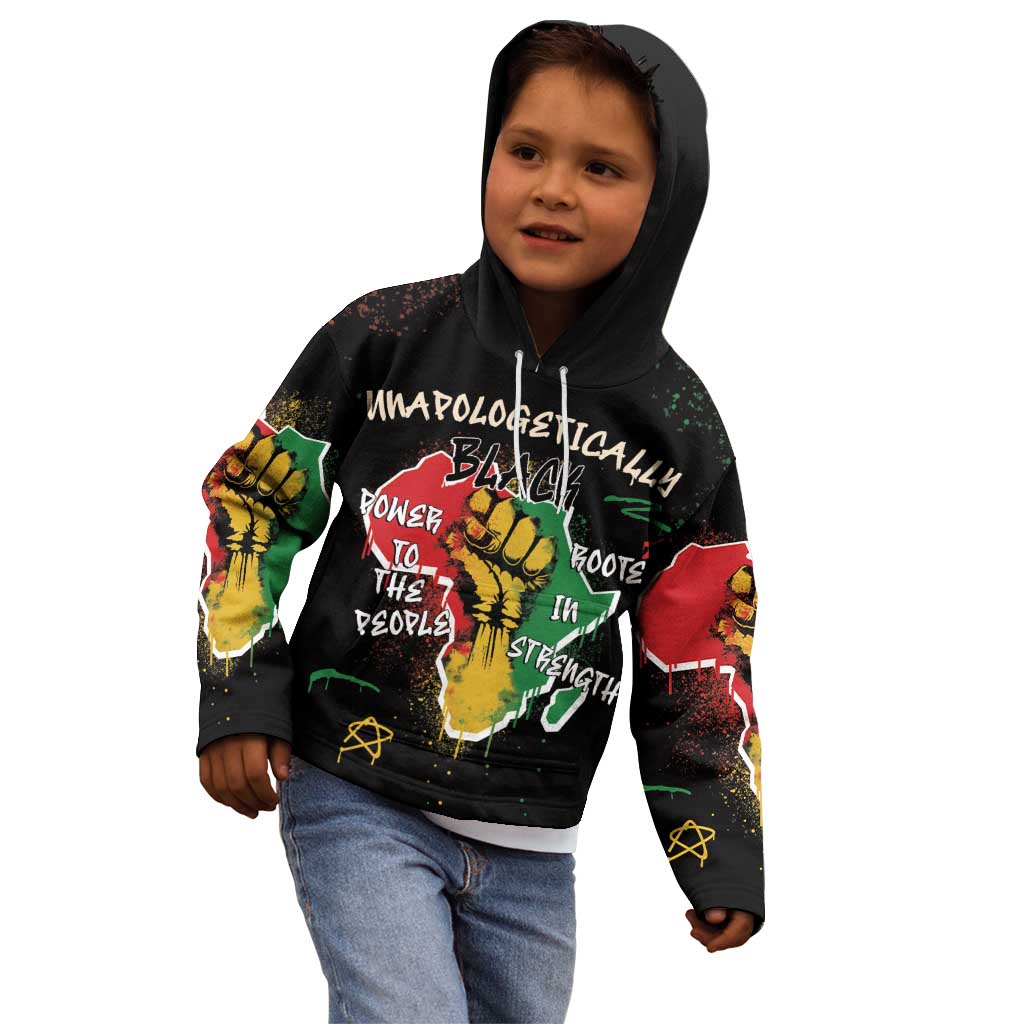Power in Our Roots Kid Hoodie Unapologetically Black African