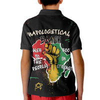 Power in Our Roots Kid Polo Shirt Unapologetically Black African
