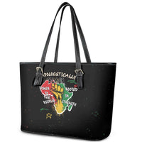 Power in Our Roots Leather Tote Bag Unapologetically Black African