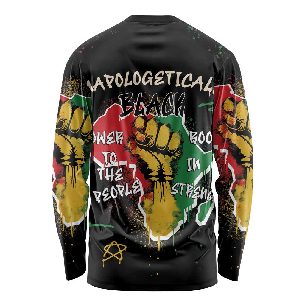 Power in Our Roots Long Sleeve Shirt Unapologetically Black African