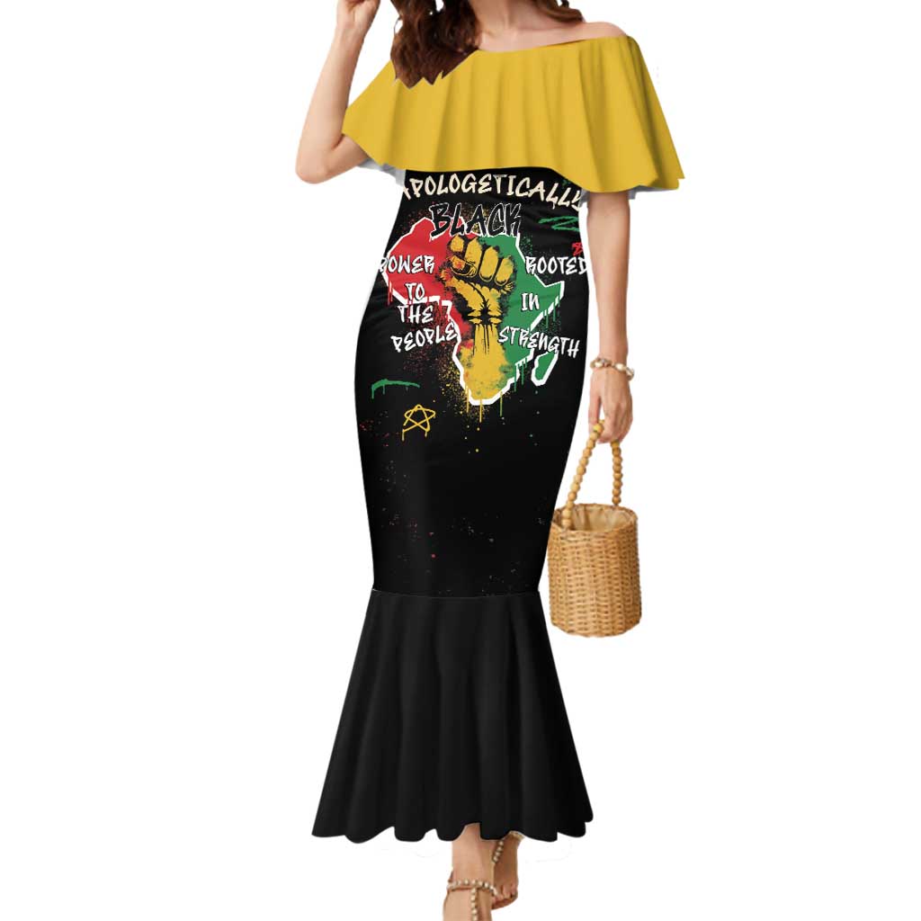 Power in Our Roots Mermaid Dress Unapologetically Black African