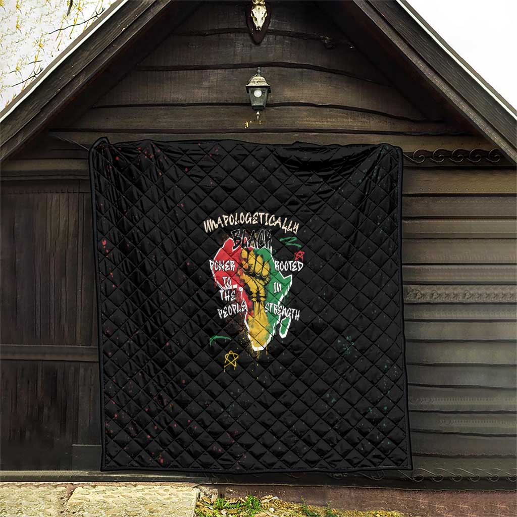 Power in Our Roots Quilt Unapologetically Black African - Wonder Print Shop