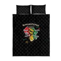 Power in Our Roots Quilt Bed Set Unapologetically Black African - Wonder Print Shop