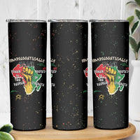 Power in Our Roots Skinny Tumbler Unapologetically Black African