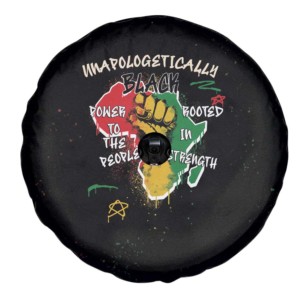 Power in Our Roots Spare Tire Cover Unapologetically Black African - Wonder Print Shop