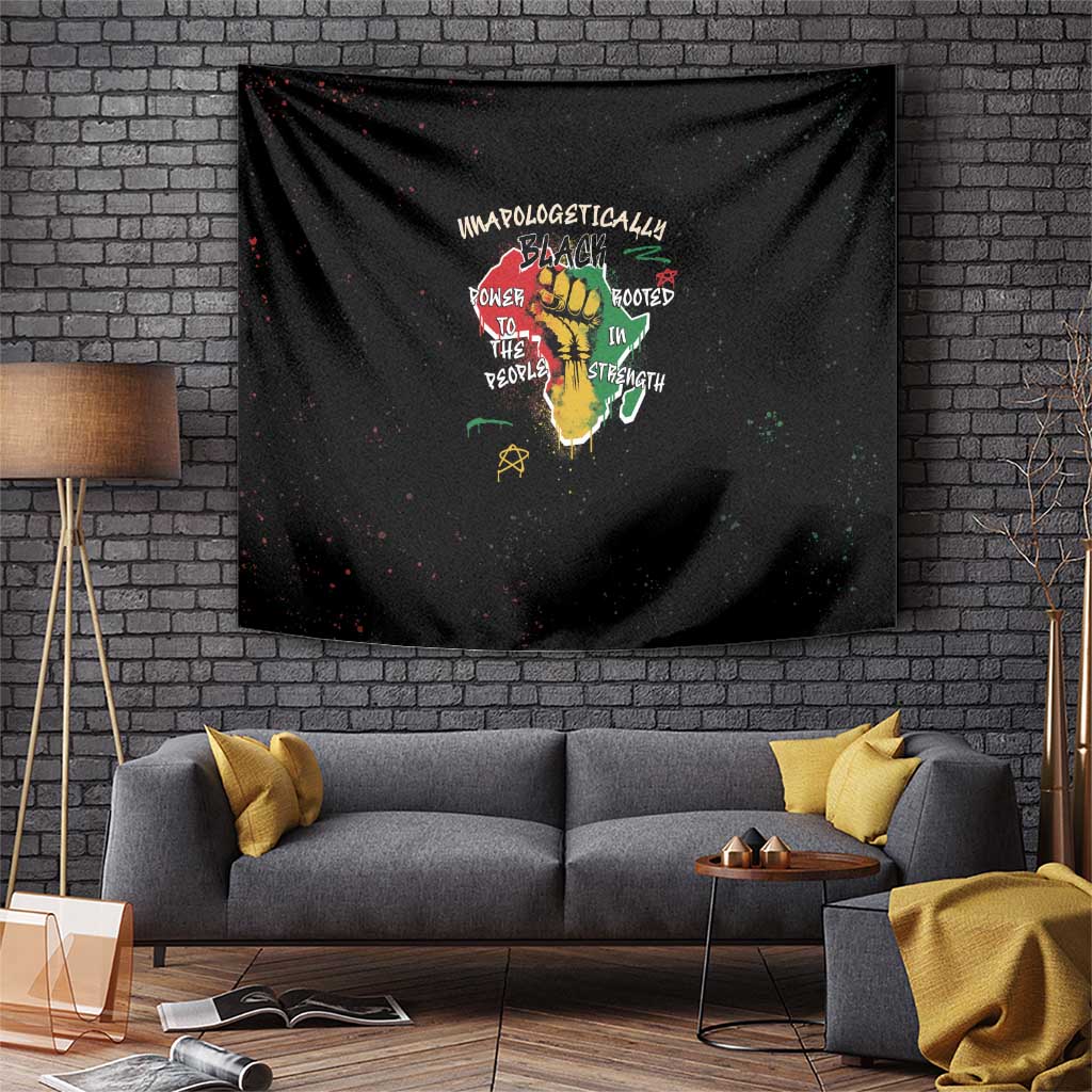 Power in Our Roots Tapestry Unapologetically Black African - Wonder Print Shop
