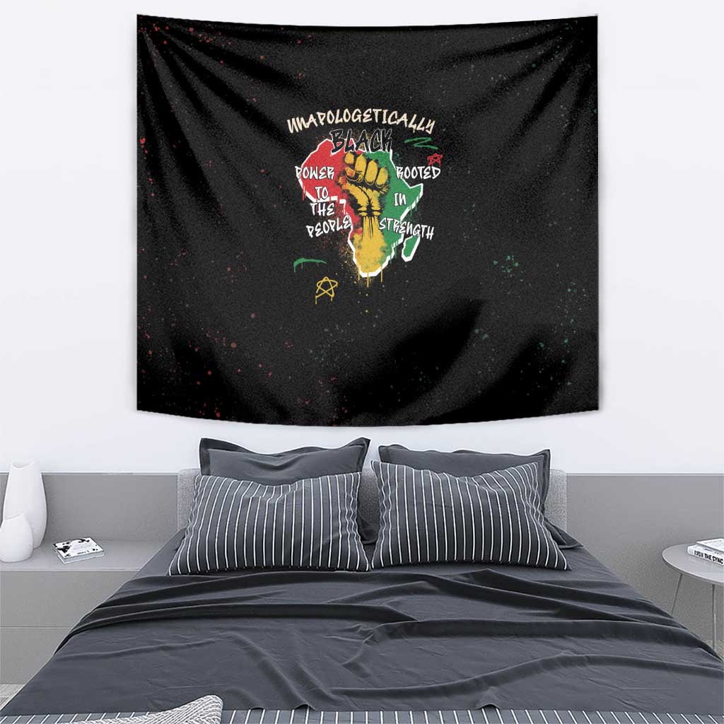 Power in Our Roots Tapestry Unapologetically Black African - Wonder Print Shop