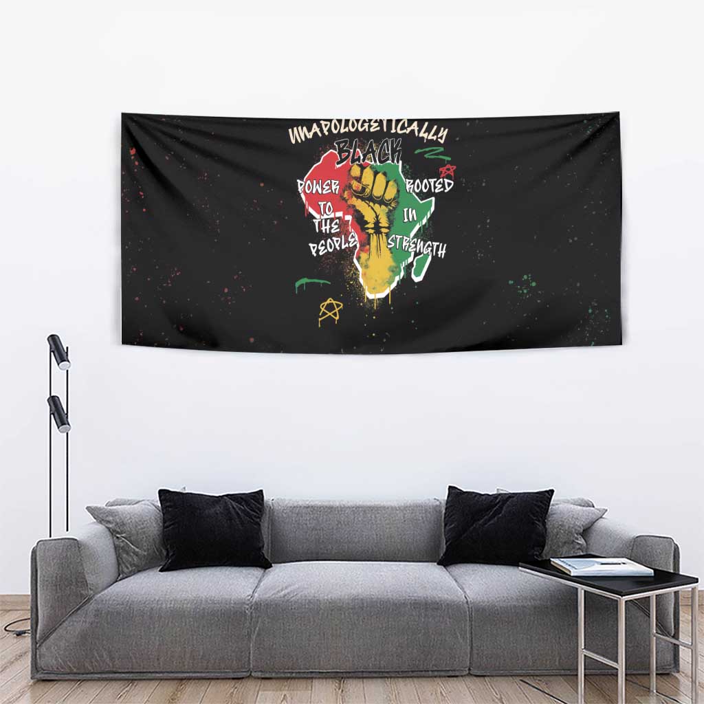 Power in Our Roots Tapestry Unapologetically Black African - Wonder Print Shop