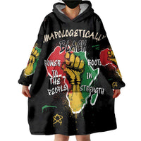 Power in Our Roots Wearable Blanket Hoodie Unapologetically Black African - Wonder Print Shop