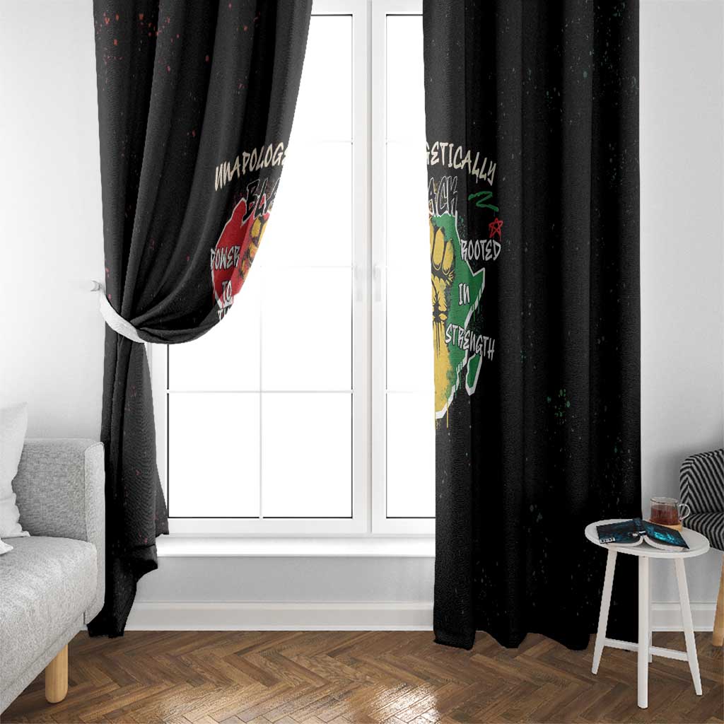 Power in Our Roots Window Curtain Unapologetically Black African - Wonder Print Shop