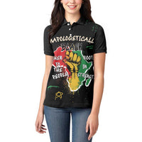 Power in Our Roots Women Polo Shirt Unapologetically Black African - Wonder Print Shop