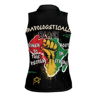 Power in Our Roots Women Sleeveless Polo Shirt Unapologetically Black African - Wonder Print Shop