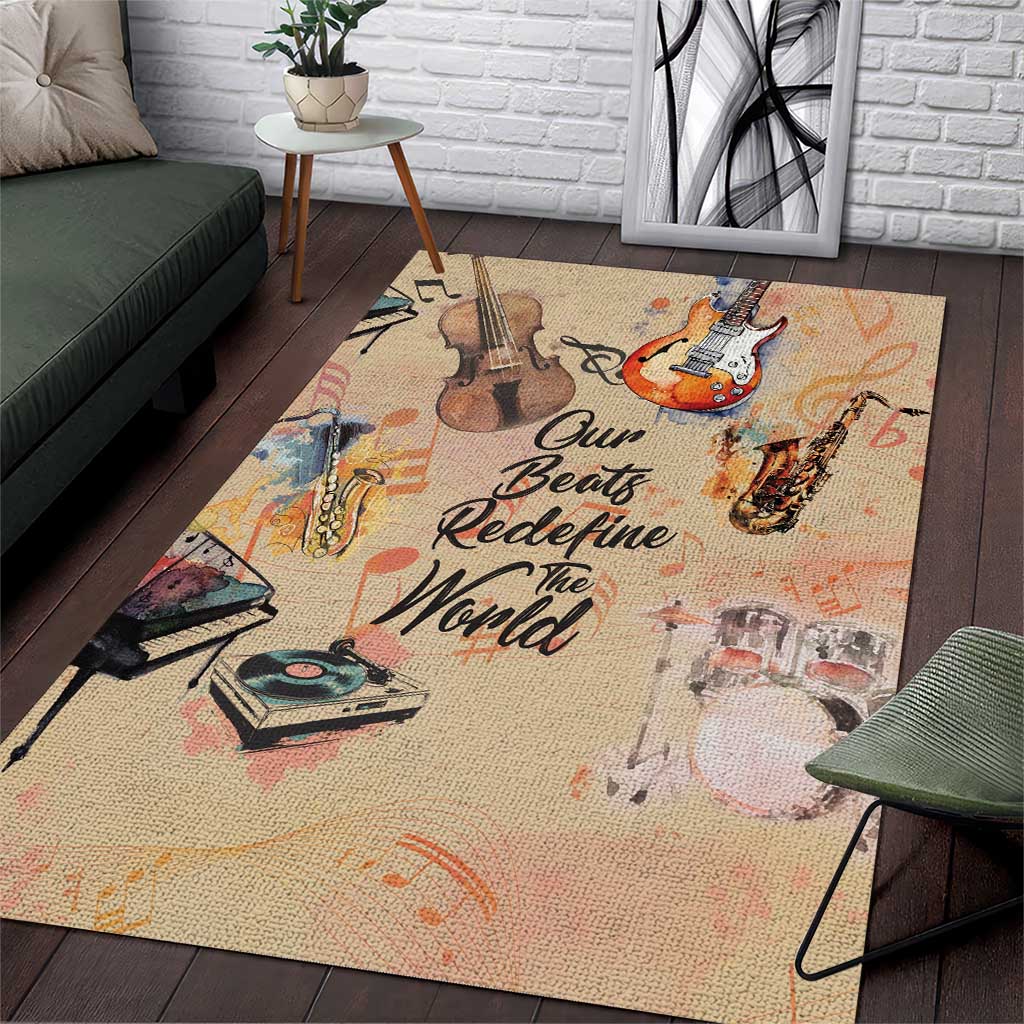 Our Beats Redefine The World African Area Rug